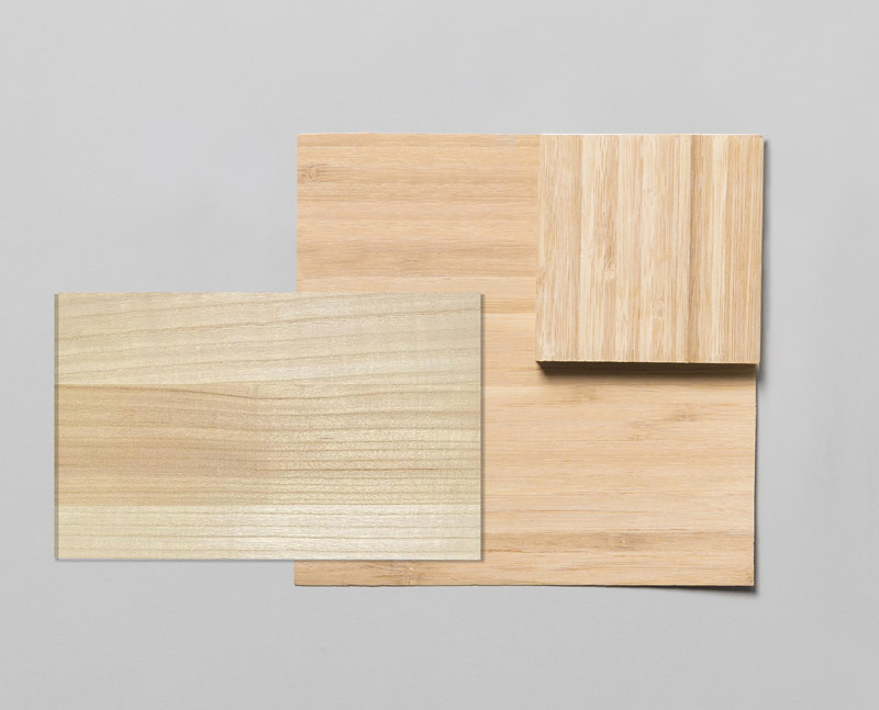 Plaques de bambou et de paulownia